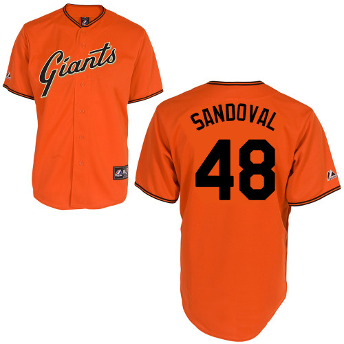Pablo Sandoval #48 mlb Jersey-San Francisco Giants Women's Authentic Orange Baseball Jersey